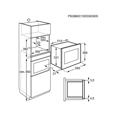 AEG MSD2543S-M beépíthető mikrohullámú sütő
