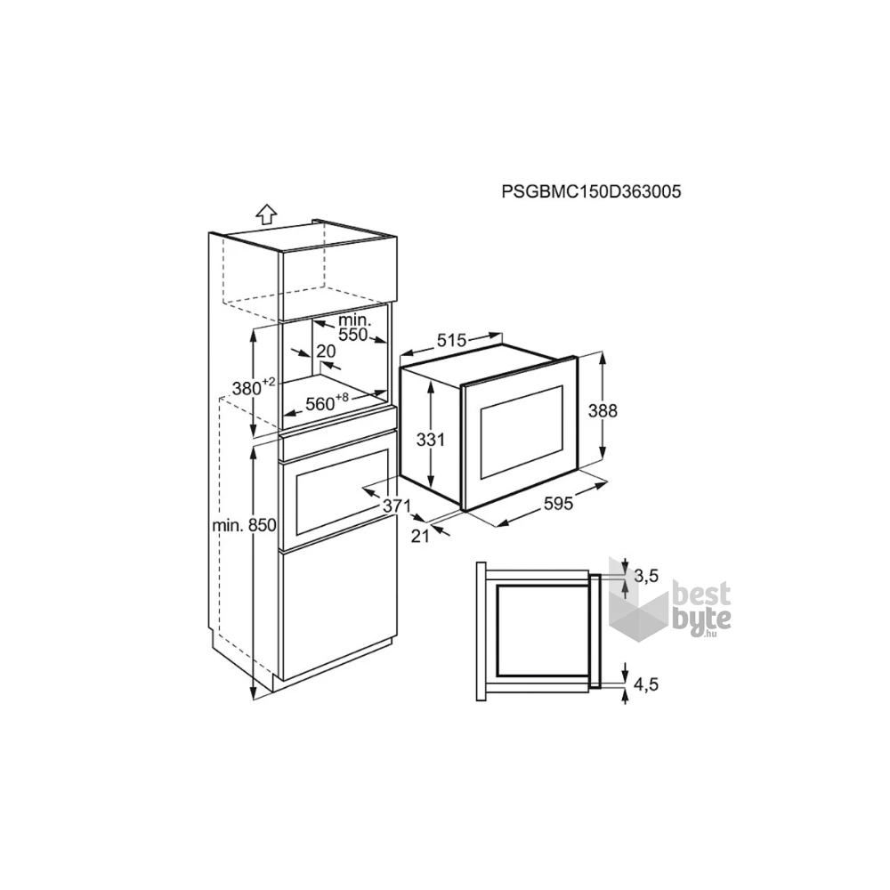 AEG MSD2543S-M beépíthető mikrohullámú sütő