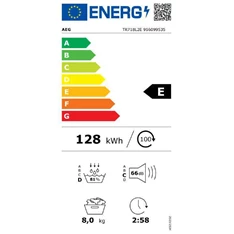 AEG TR718L2E fehér, 8 kg, hőszivattyús, szárítógép