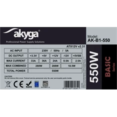 AKYGA AK-B1-550 12cm 550W tápegység