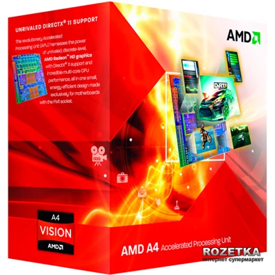 AMD A4 X2 2,70GHz FM1 (3400) box processzor