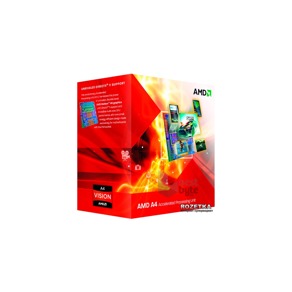 AMD A4 X2 2,70GHz FM1 (3400) box processzor