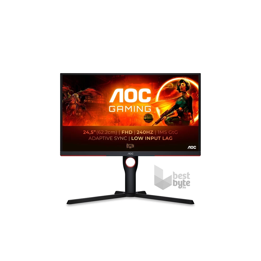 AOC 24,5" 25G3ZM/BK FHD VA 240Hz DP/HDMI gamer monitor
