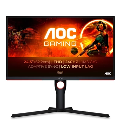 AOC 24,5" 25G3ZM/BK FHD VA 240Hz DP/HDMI gamer monitor
