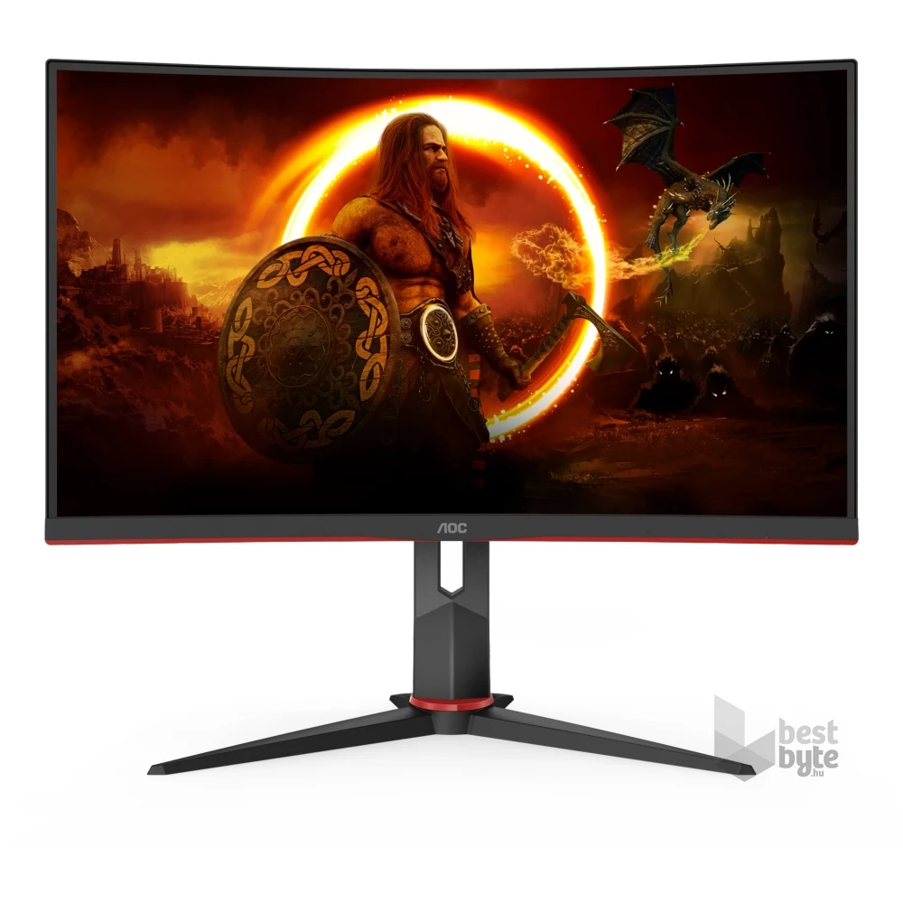 AOC 27" C27G2ZU/BK FHD VA 240Hz HDMI/DP ívelt kijelzős gamer monitor