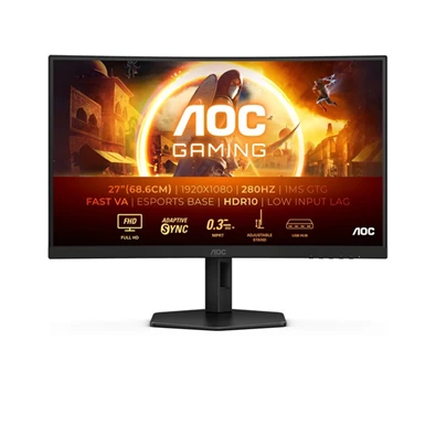 AOC 27" C27G4ZXU FHD 280Hz HDMI/DP/USB ívelt gamer monitor