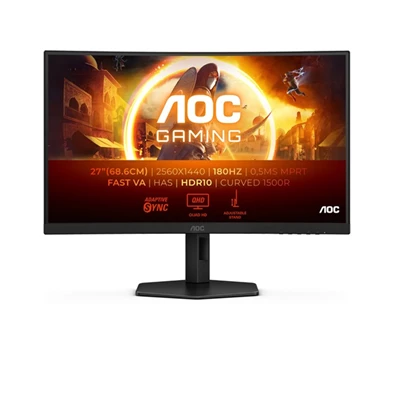 AOC 27" CQ27G4X QHD 180Hz HDMI/DP ívelt gamer monitor