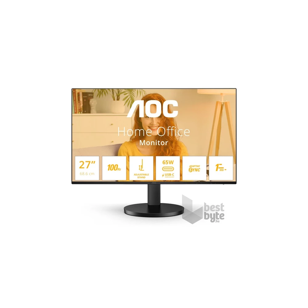 AOC 27" Q27B3CF2 QHD IPS 100Hz HDMI/USB/USB-C monitor
