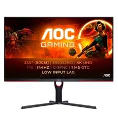 AOC 31,5" U32G3X/BK 4K UHD IPS 144Hz DP/HDMI LED gamer monitor