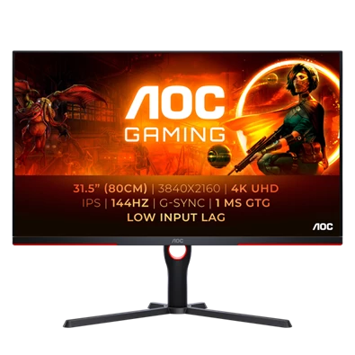 AOC 31,5" U32G3X/BK 4K UHD IPS 144Hz DP/HDMI LED gamer monitor