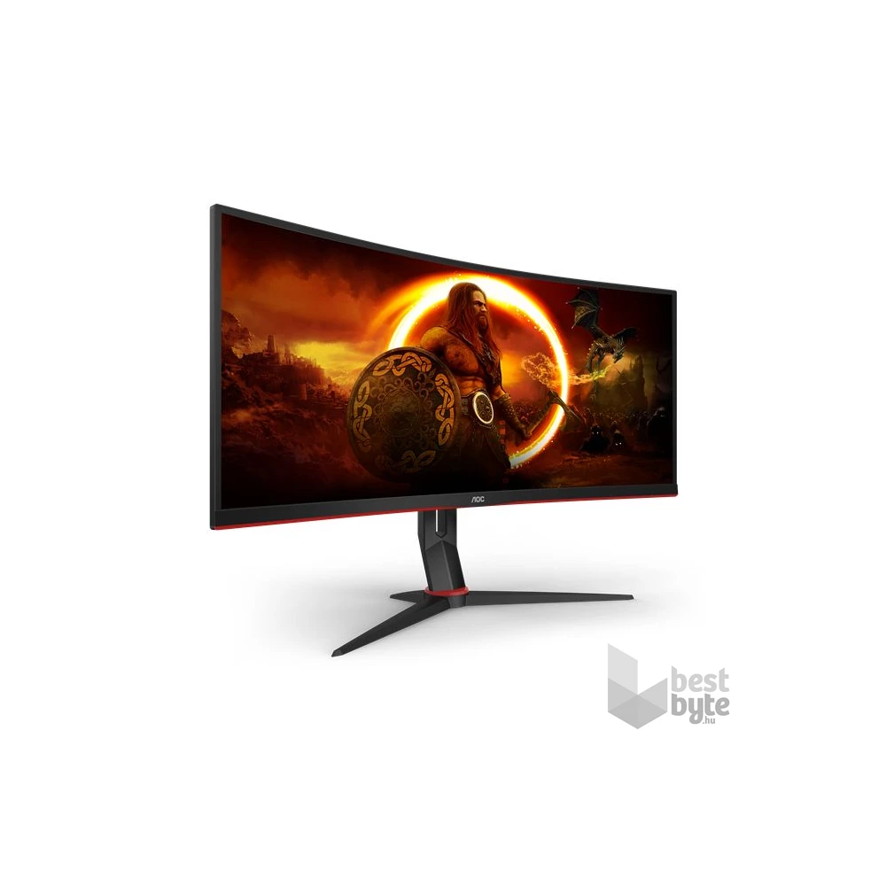 AOC 34" CU34G2X/BK UWQHD 144Hz VA HDMI/DP/USB ívelt gamer monitor