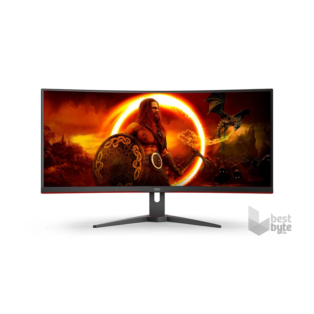 AOC 34" CU34G2XE/BK UWQHD VA 144Hz DP/HDMI/USB ívelt gamer monitor