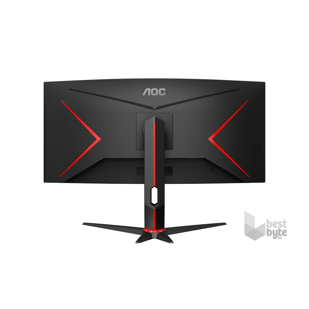 AOC 34" CU34G2XP/BK AdaptiveSync UWQHD VA 180Hz DP/HDMI/USB ívelt gamer monitor