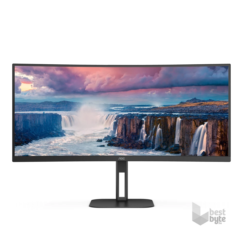 AOC 34" CU34V5C/BK UWQHD VA 100Hz HDMI/USB-C/DP ívelt monitor