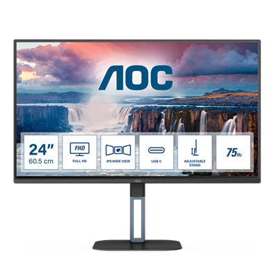 AOC 24" 24V5C/BK FHD IPS HDMI/DP/USB-C/USB monitor