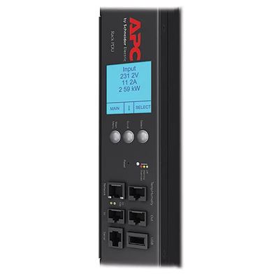 APC AP8858EU3 Rack PDU 2G, Mért, ZeroU, 16A, 230V, (18) C13 és (2) C19,