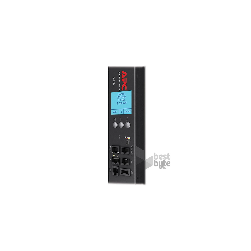 APC AP8858EU3 Rack PDU 2G, Mért, ZeroU, 16A, 230V, (18) C13 és (2) C19,