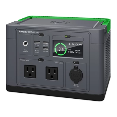 APC PPS330-GR OffGrid 330 332Wh Lítium-ion 230V hordozható akkumulátor állomás