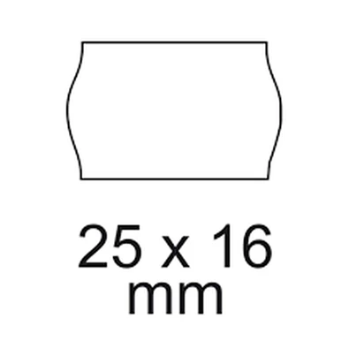 25x16 5db/csomg fehér árazógépszalag