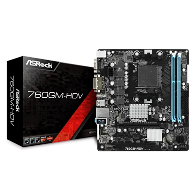 ASRock 760GM-HDV AMD 760G/SB710 SocketAM3+ mATX alaplap