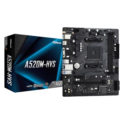 ASRock A520M-HVS AMD A520 SocketAM4 mATX alaplap