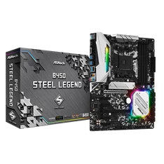 ASRock B450 STEEL LEGEND AMD B450 SocketAM4 ATX alaplap