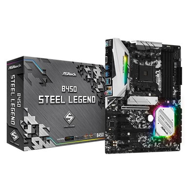 ASRock B450 STEEL LEGEND AMD B450 SocketAM4 ATX alaplap