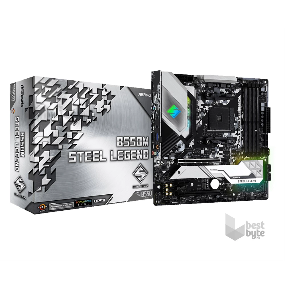 ASRock B550M STEEL LEGEND AMD B550 SocketAM4 mATX alaplap