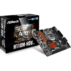 ASRock H110M-HDV R3.0 Intel H110 LGA1151 mATX alaplap