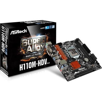 ASRock H110M-HDV R3.0 Intel H110 LGA1151 mATX alaplap