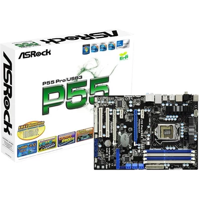 ASRock P55 PRO/USB3 Intel P55 LGA1156 ATX alaplap