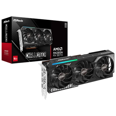 ASRock Radeon RX 9070 Challenger AMD 16GB DDR6 256bit PCIe videókártya