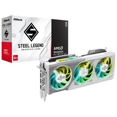 ASRock Radeon RX 9070 XT Steel Legend AMD 16GB DDR6 256bit PCIe videókártya