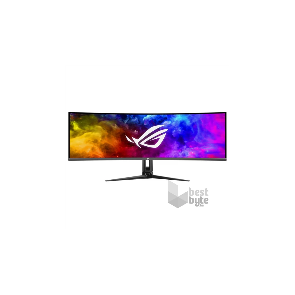 ASUS 49" ROG Swift PG49WCD DQHD QD-OLED 144Hz HDMI/DP/USB ívelt gamer monitor