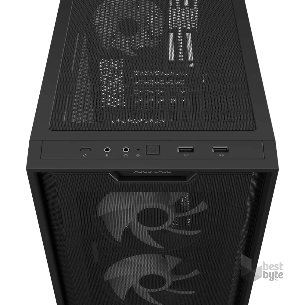 ASUS A21 PLUS fekete (táp nélküli) ablakos mATX ház