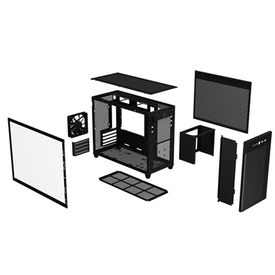 ASUS ASUS Prime AP201 fekete (táp nélküli) ablakos mATX ház