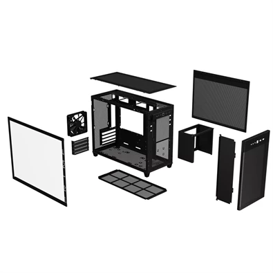 ASUS ASUS Prime AP201 fekete (táp nélküli) ablakos mATX ház