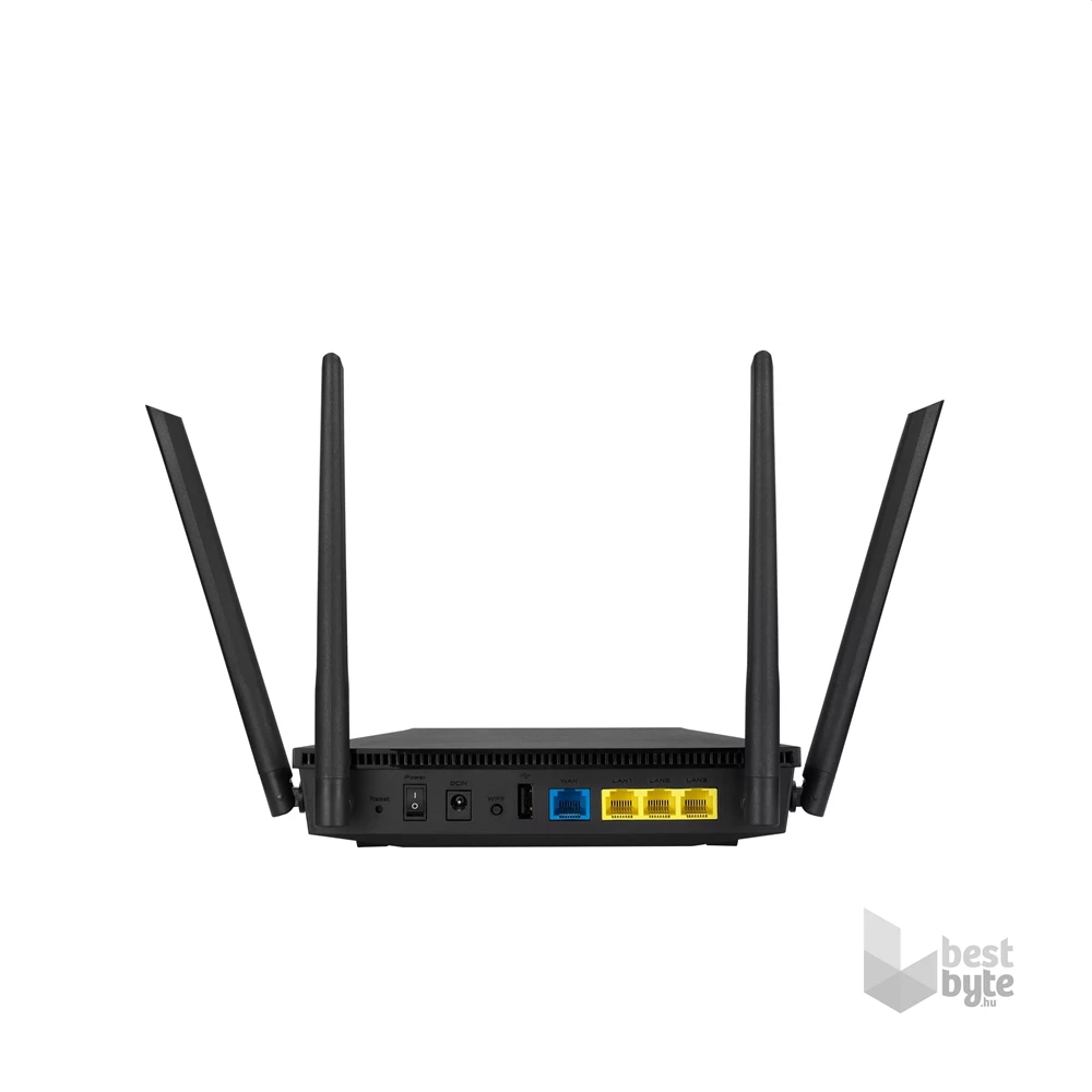 ASUS RT-AX53U (AX1800) 574+1201Mbps fekete vezeték nélküli router