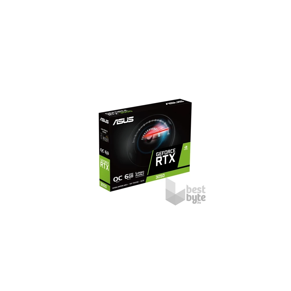 ASUS GeForce RTX 3050 LP BRK nVidia 6GB GDDR6 96bit PCIe videókártya
