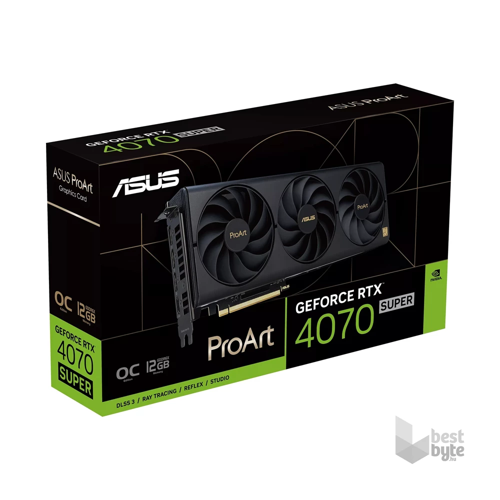ASUS GeForce RTX 4070 SUPER ProArt OC nVidia 12GB GDDR6X 192bit PCIe videókártya