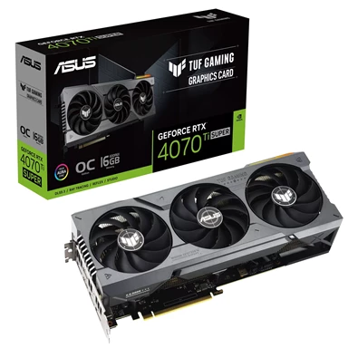 ASUS GeForce RTX 4070 Ti SUPER TUF Gaming nVidia 16GB GDDR6X 256bit PCIe videókártya