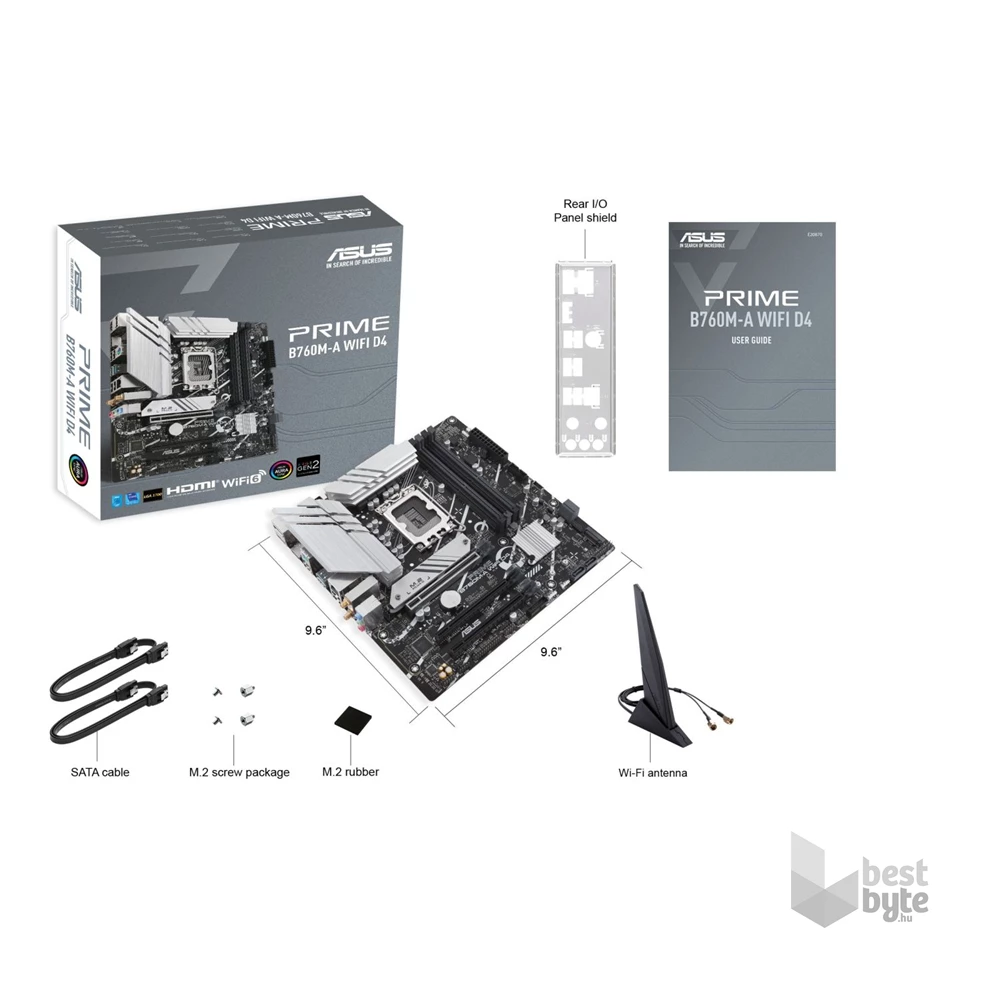 ASUS PRIME B760M-A WIFI D4 Intel B760 LGA1700 mATX alaplap