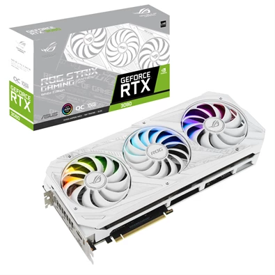 ASUS ROG-STRIX-RTX3080-O10G-WHITE-V2 nVidia 10GB GDDR6X 320bit PCIe videokártya