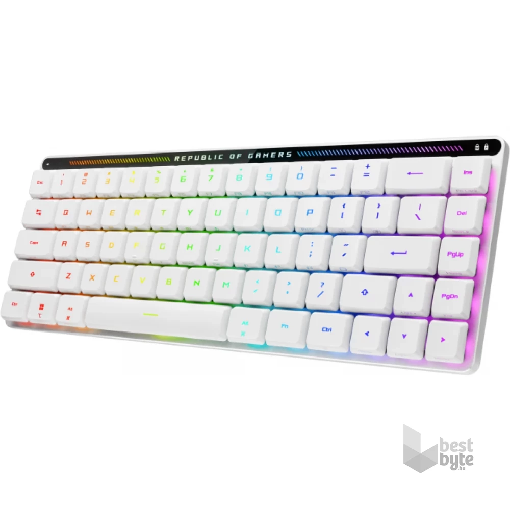 ASUS ROG Falchion RX Low Profile fehér vezeték nélküli billentyűzet