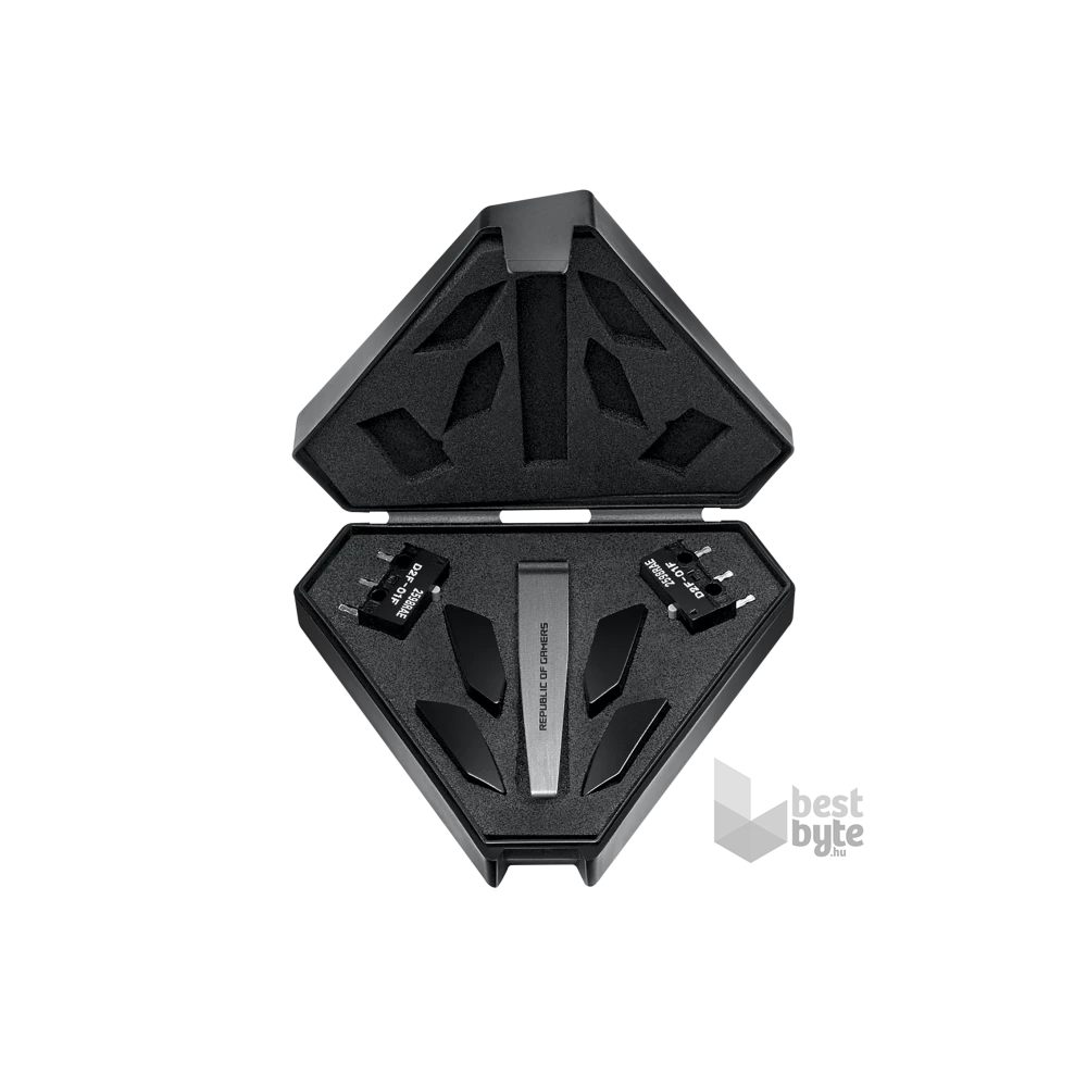 ASUS ROG Pugio II vezeték nélküli fekete gamer egér