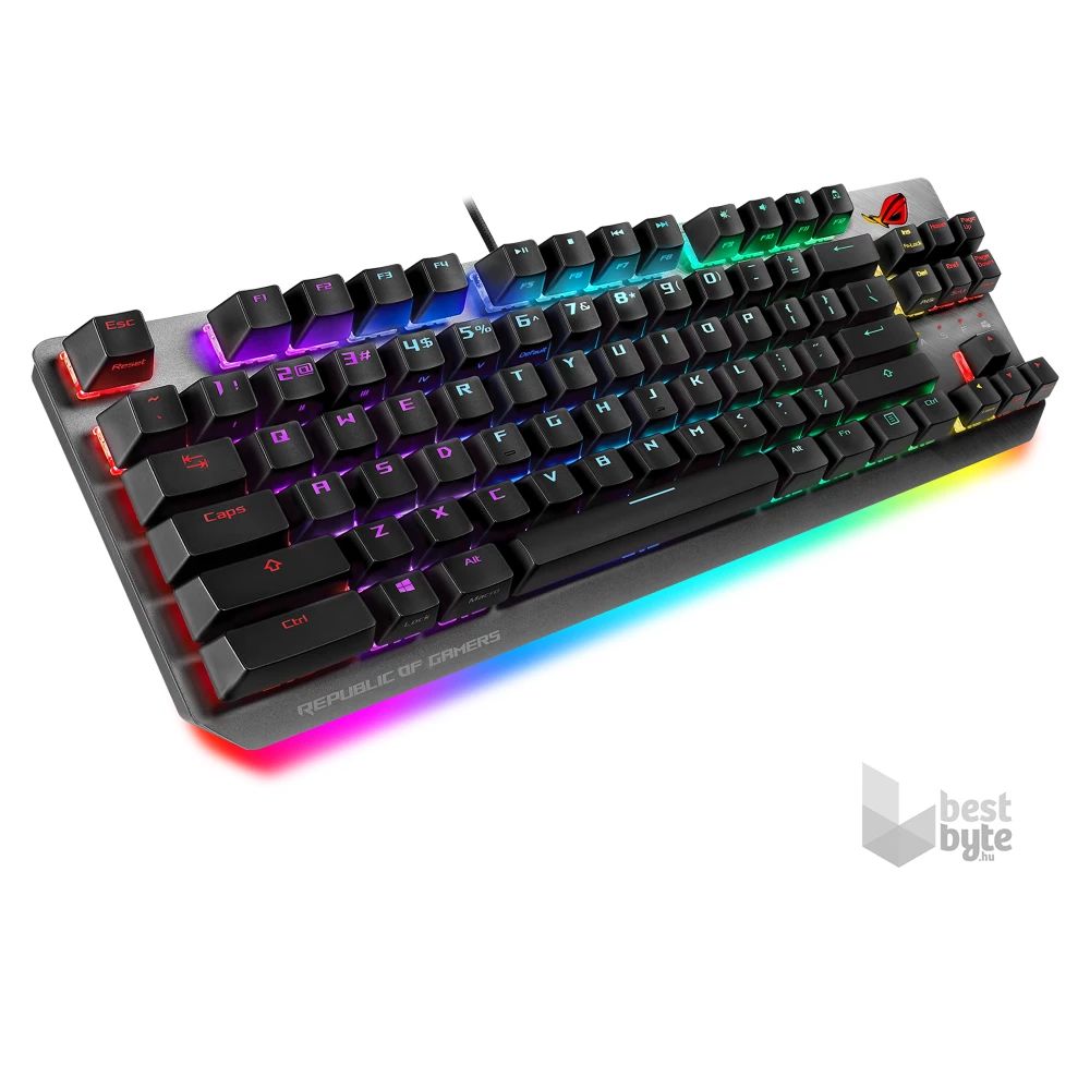 ASUS ROG STRIX SCOPE NX TKL HUN RGB mechanikus gamer billentyűzet