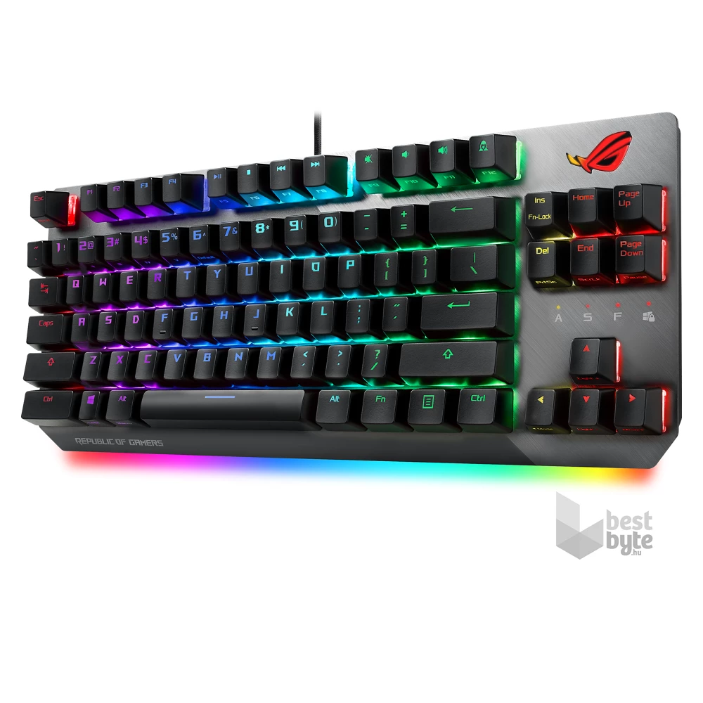 ASUS ROG STRIX SCOPE NX TKL HUN RGB mechanikus gamer billentyűzet