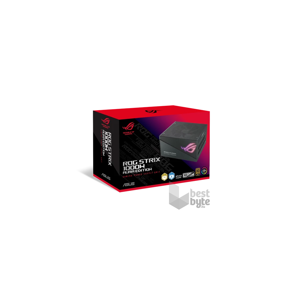ASUS ROG Strix 1000W 80+ Gold Aura Edition 13,5 cm ventilátorral ATX tápegység