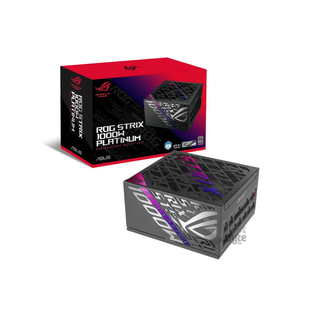 ASUS ROG Strix 1000W 80+ Platinum ventillátorral moduláris tápegység