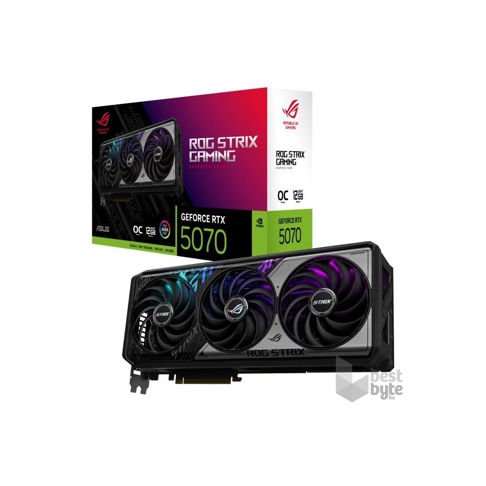 ASUS ROG Strix GeForce RTX 5070 OC nVidia 12GB DDR7 PCIe videókártya